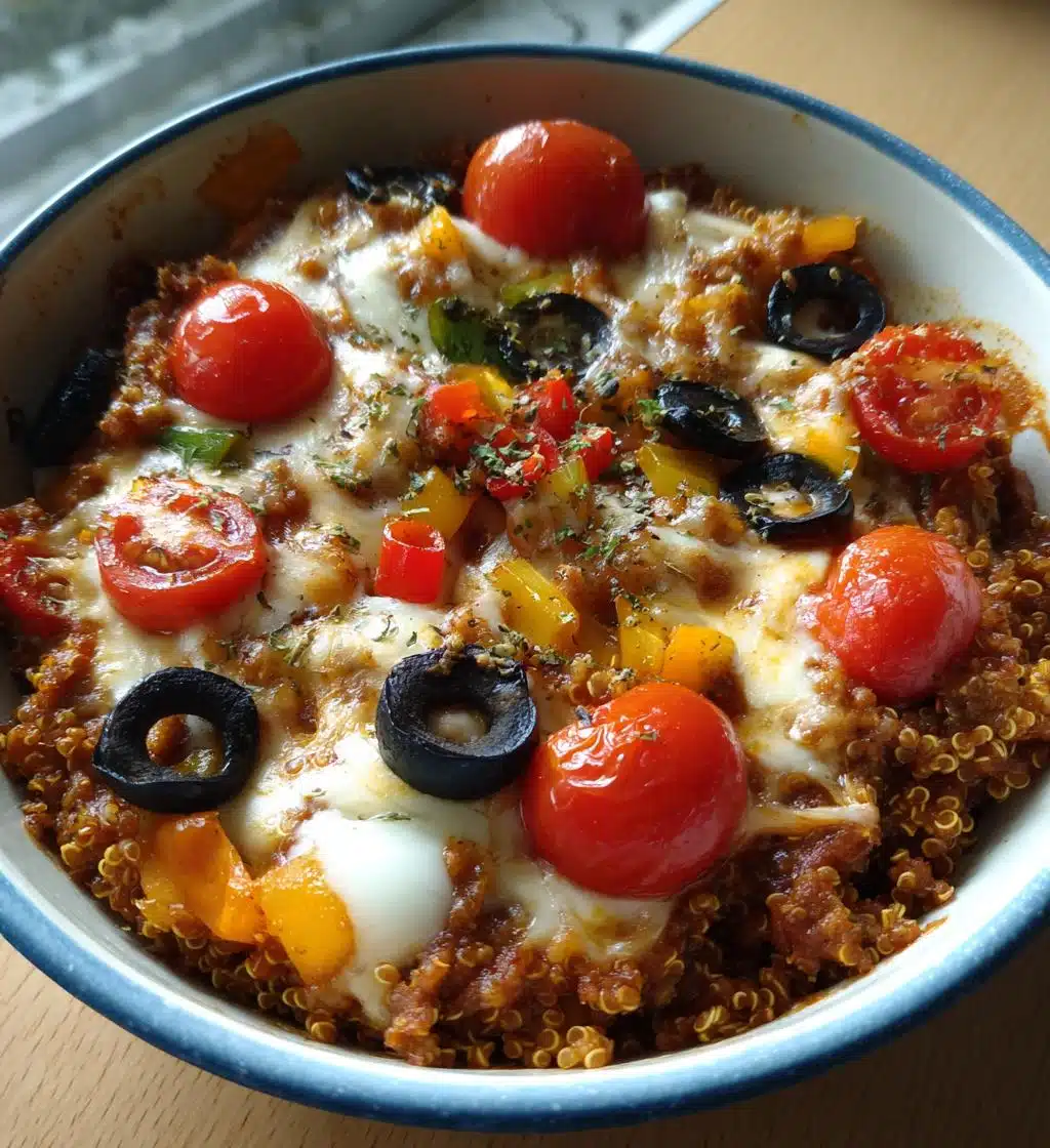 easy quinoa pizza bowls - detail 1