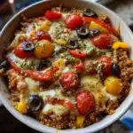 easy quinoa pizza bowls