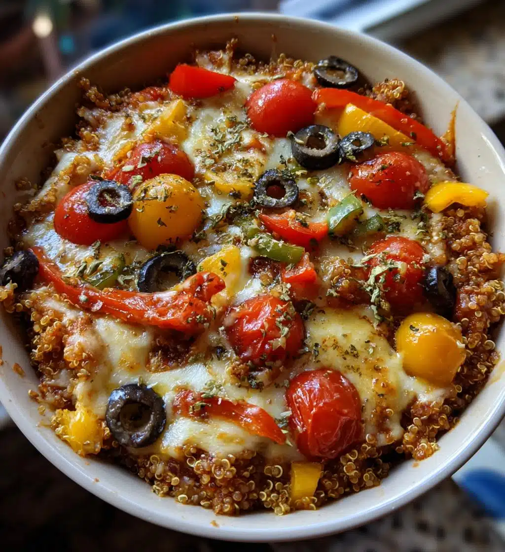 easy quinoa pizza bowls