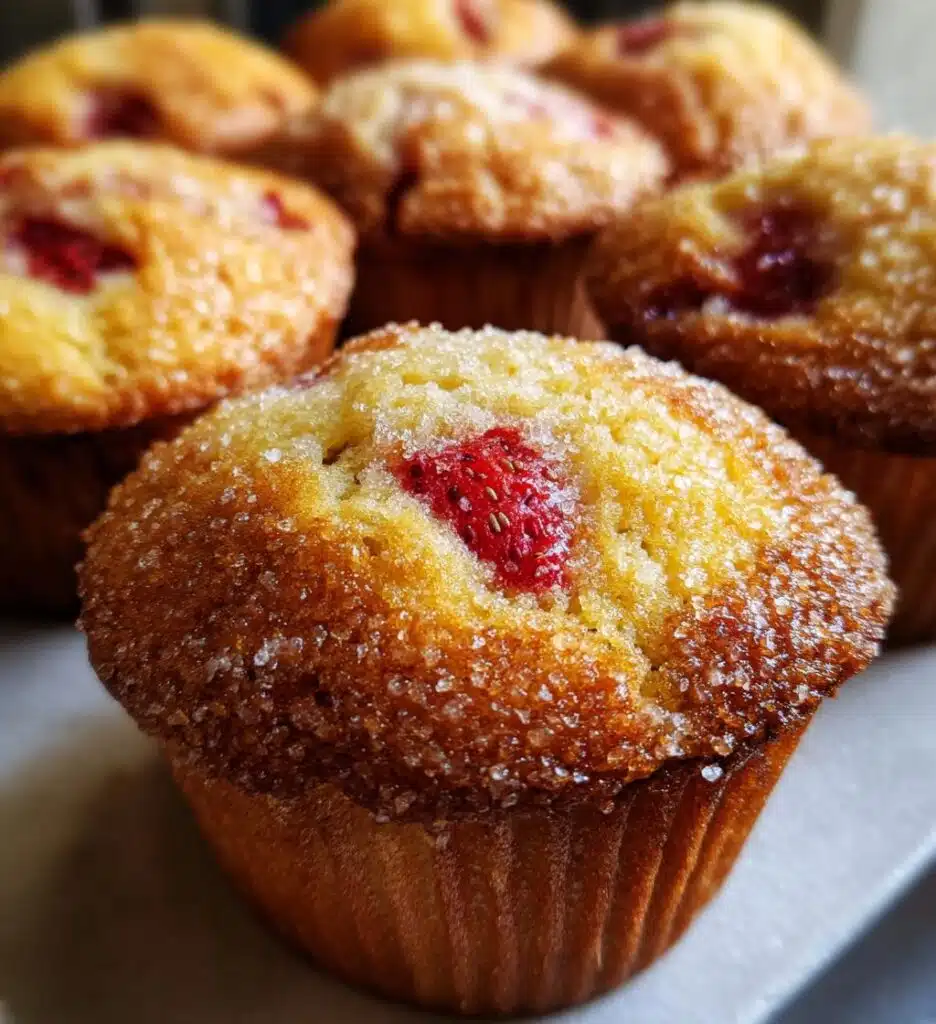 fresh strawberry muffins
