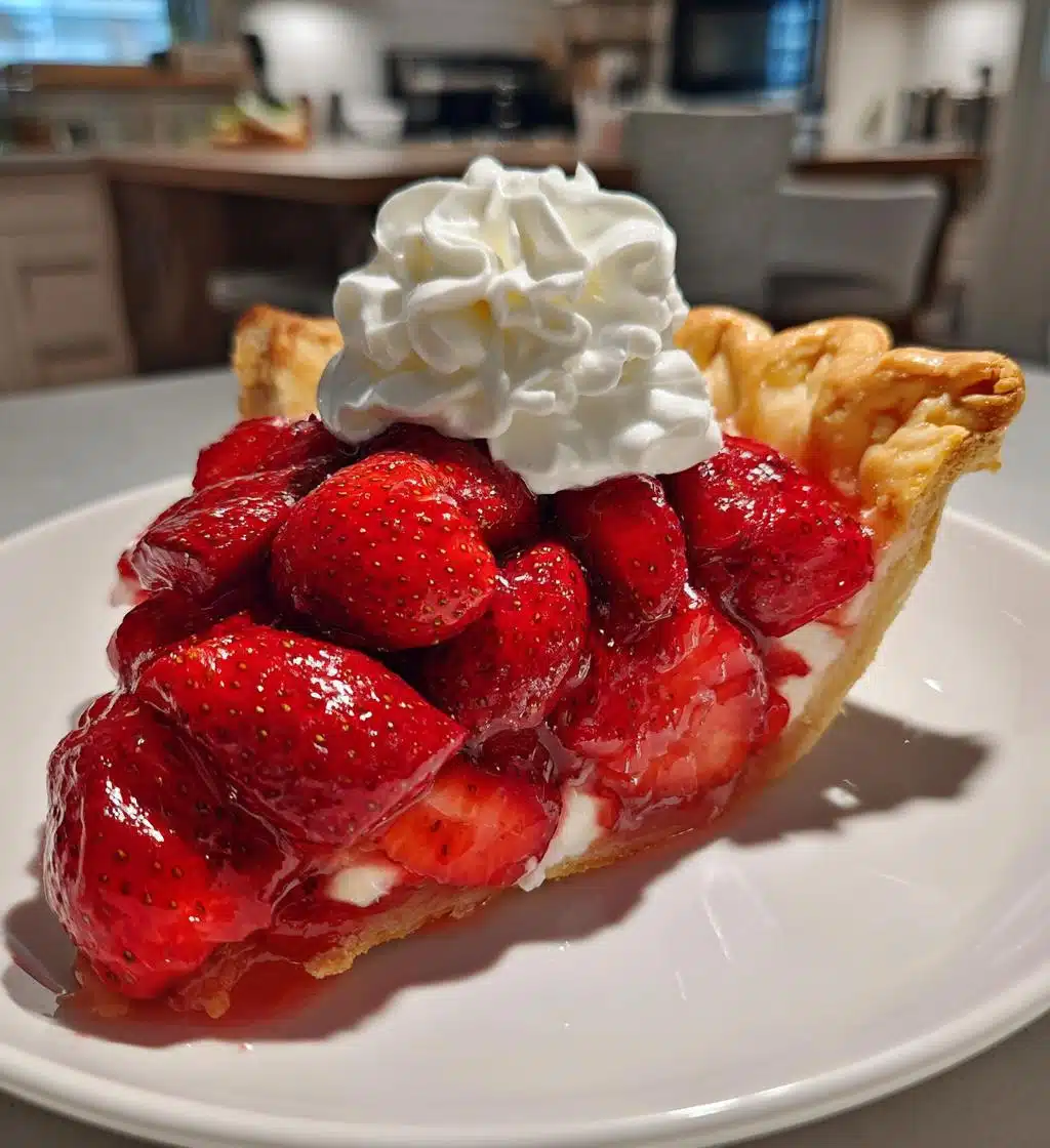 fresh strawberry pie - detail 1