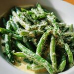green beans in creamy parmesan sauce