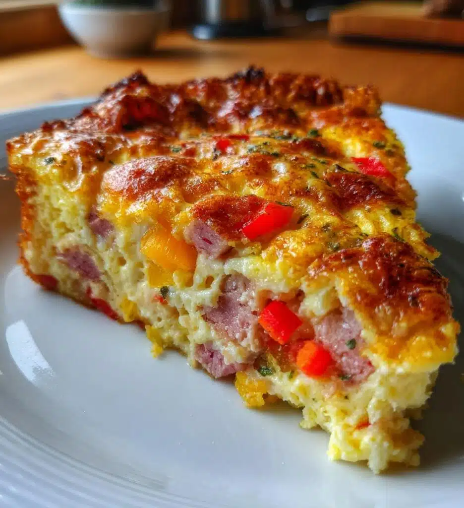 ham and cheese crustless quiche recipe