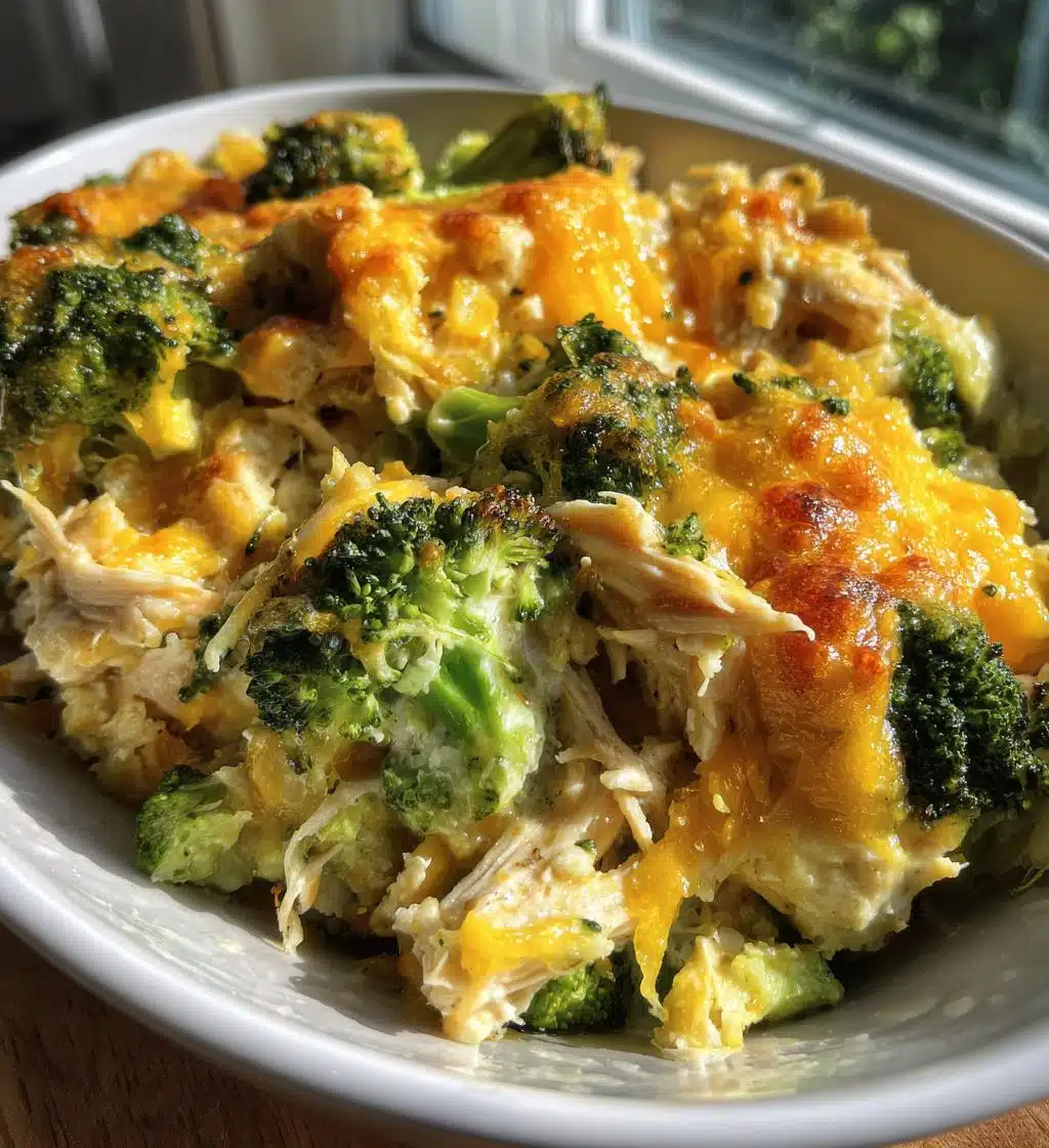 healthier broccoli chicken casserole - detail 1