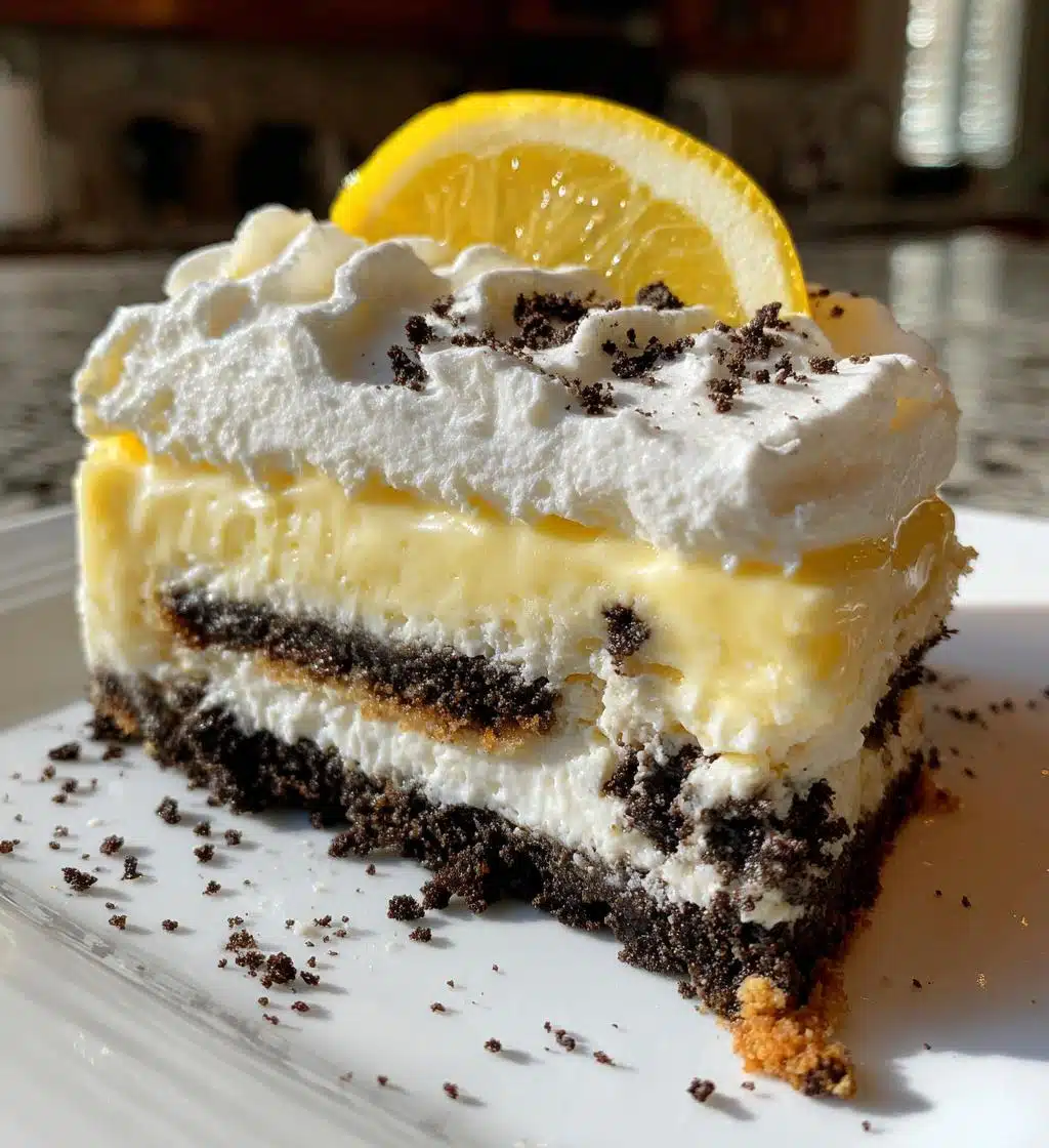 heavenly lemon oreo dessert - detail 1