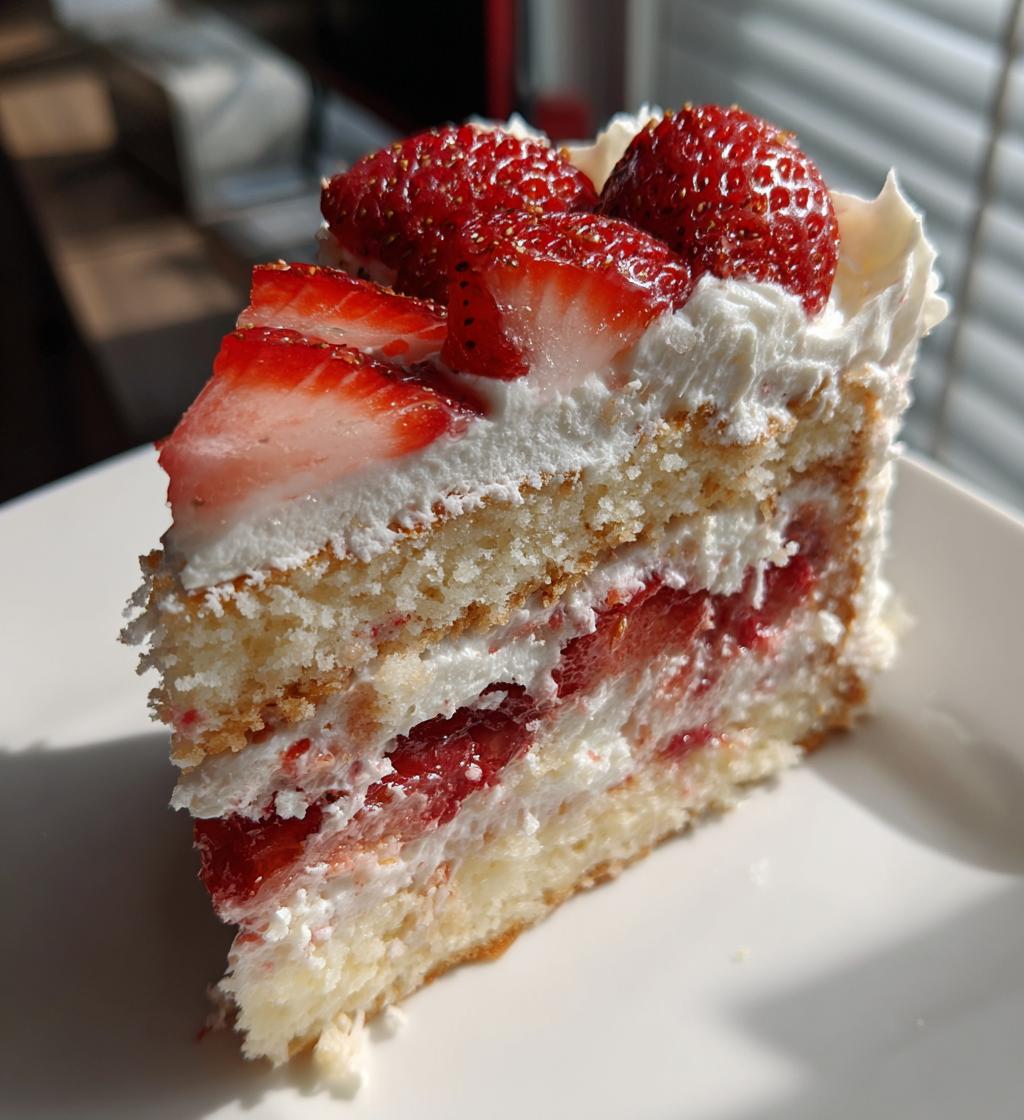 heavenly strawberry cake