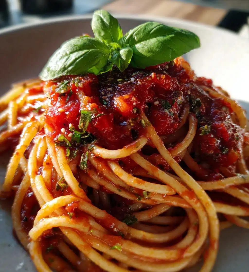 homemade spaghetti sauce - detail 1