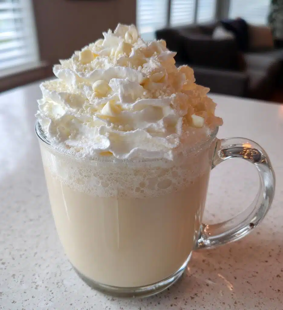 homemade white hot chocolate