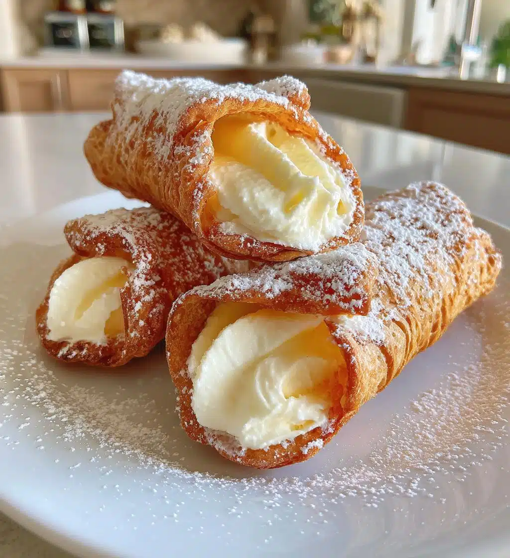 italian cream stuffed cannoncini - detail 1