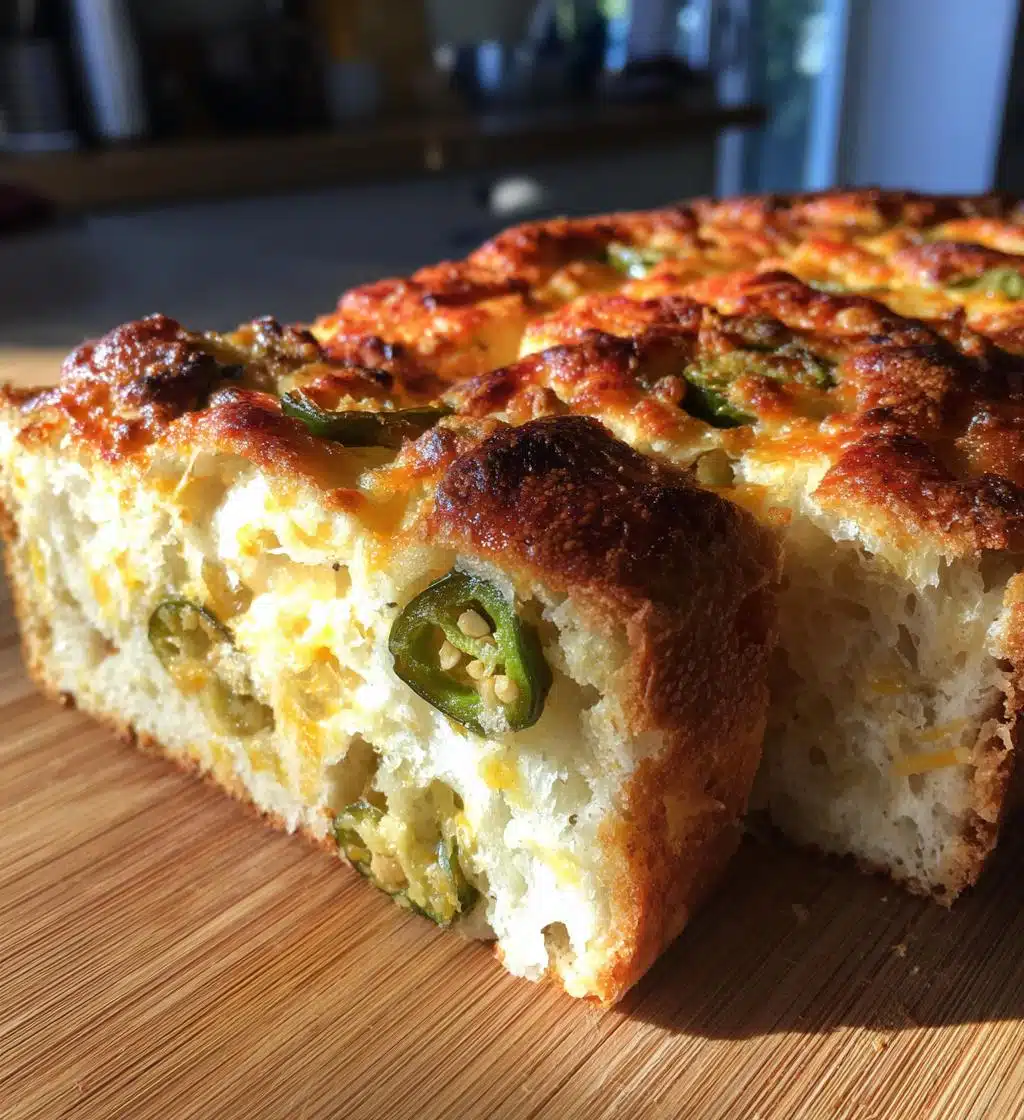jalapeno cheddar focaccia - detail 1