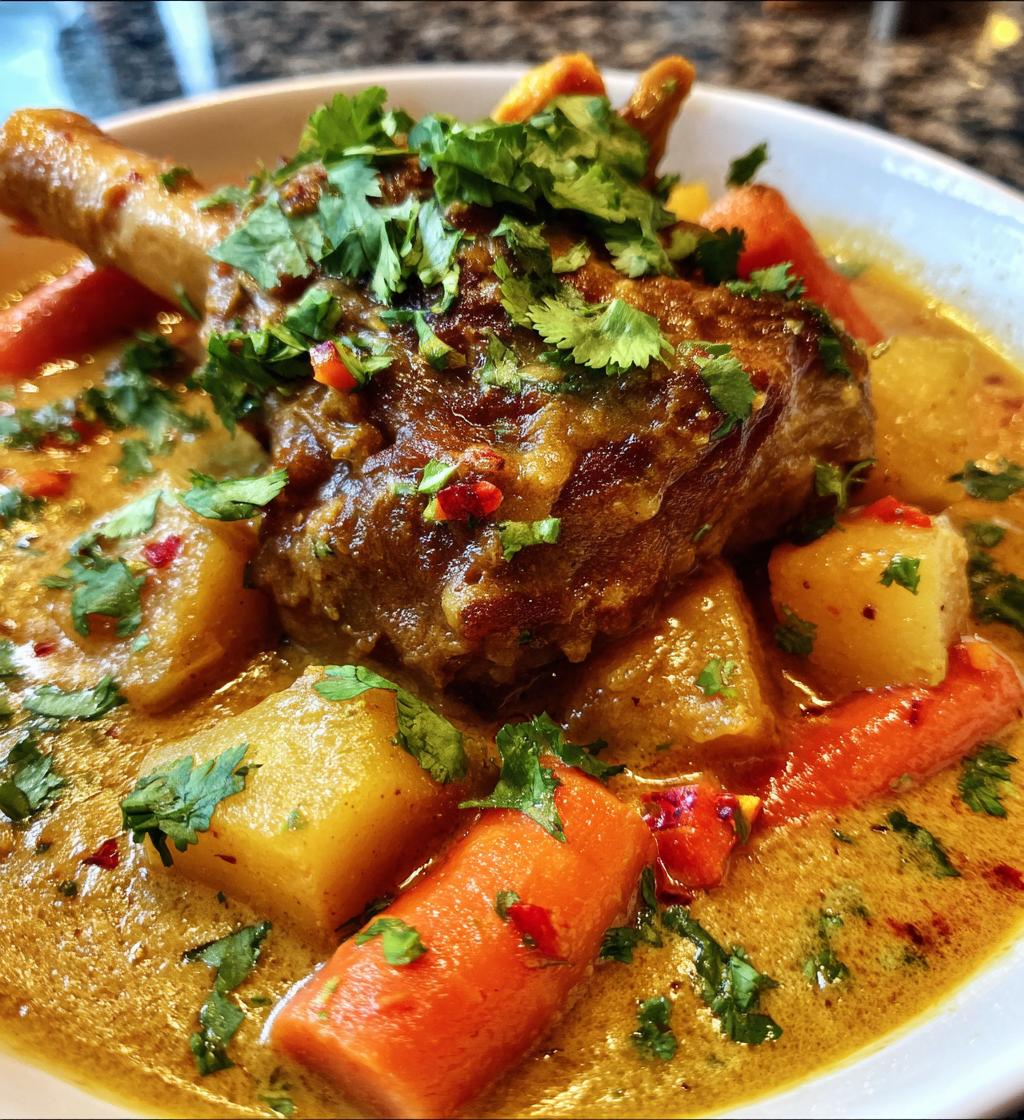 lamb shanks massaman curry - detail 1