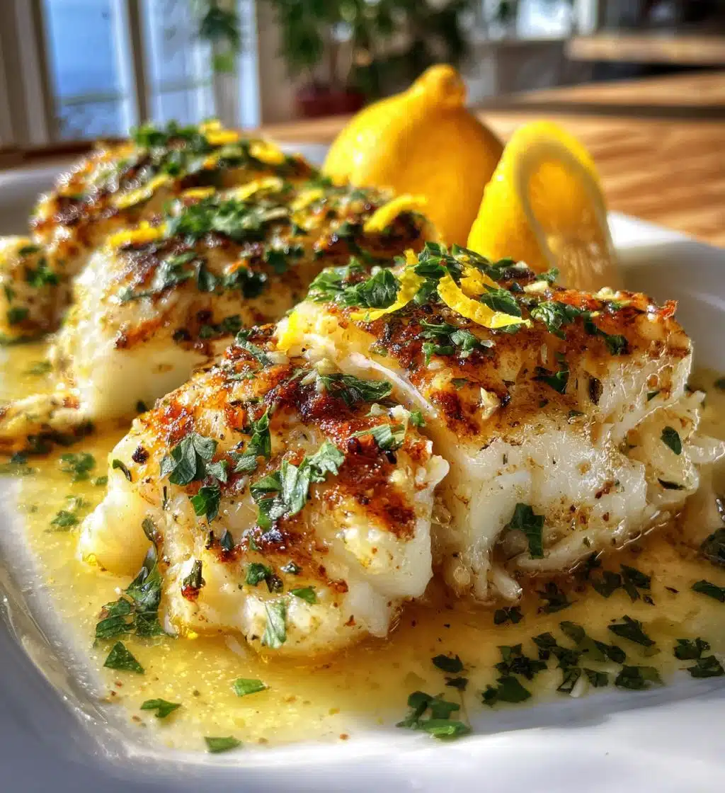 lemon butter baked cod - detail 1