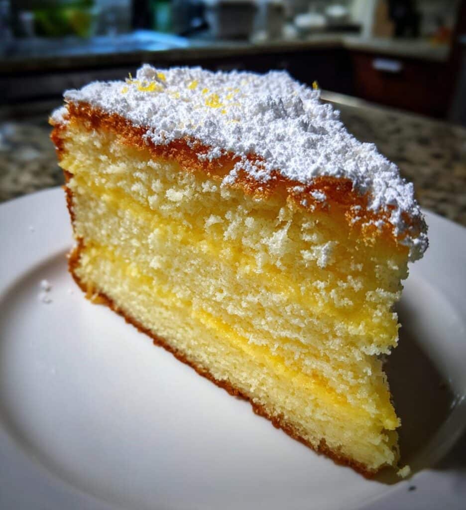 lemon cake with fluffy