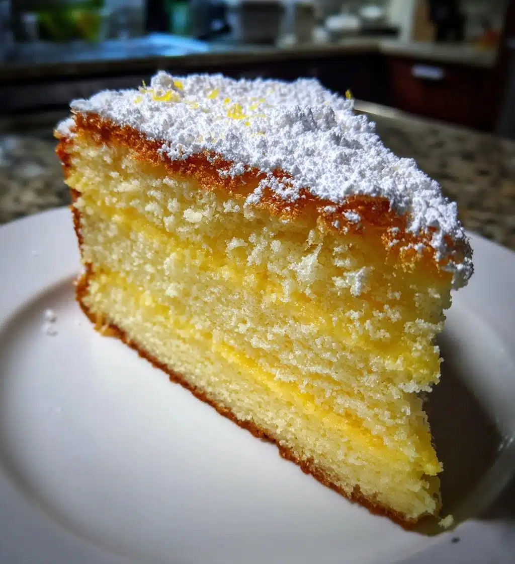 lemon cake with fluffy