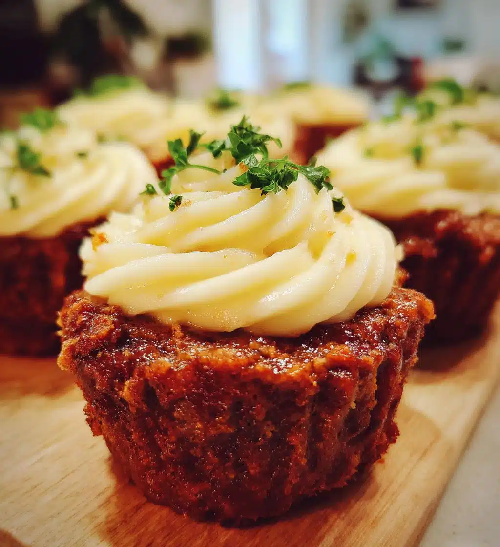 meatloaf cupcakes potato frosting - detail 1