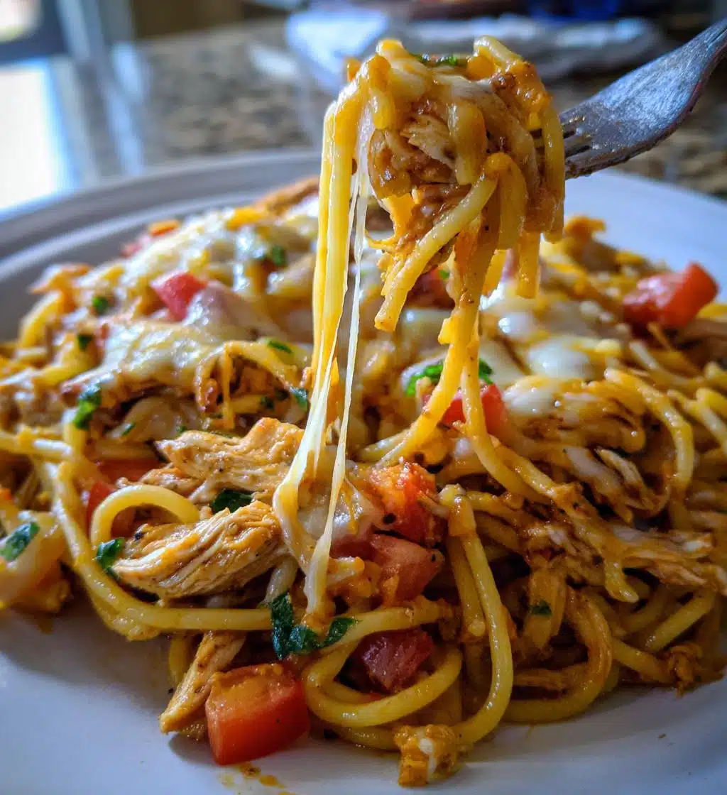 mexican chicken spaghetti - detail 1