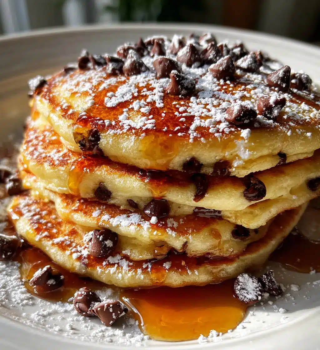mini chocolate chips pancakes