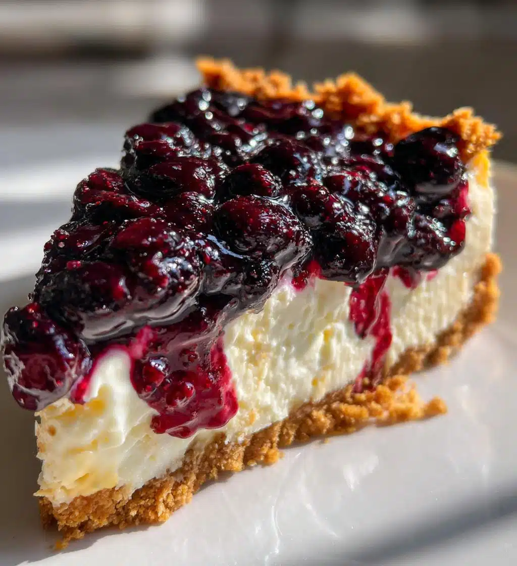 no bake blueberry cheesecake - detail 1