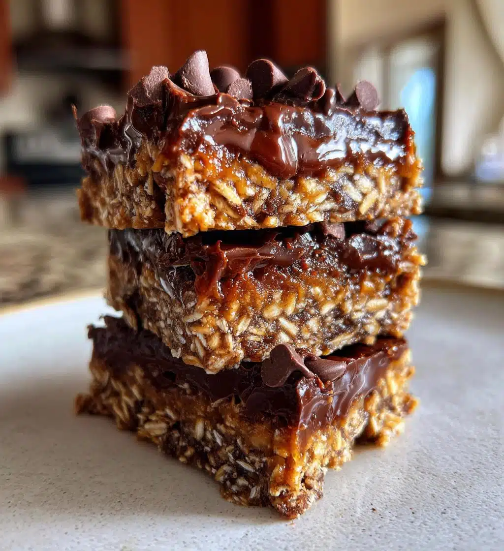 no bake chocolate oat squares recipe - detail 1