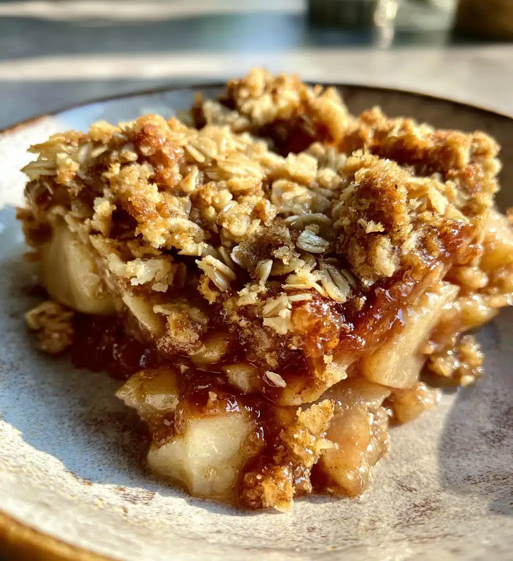 old fashioned apple crisp - detail 1