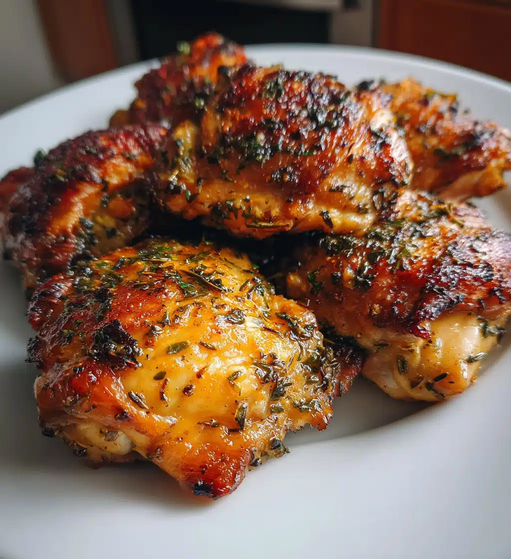 oven baked chicken thighs - detail 1