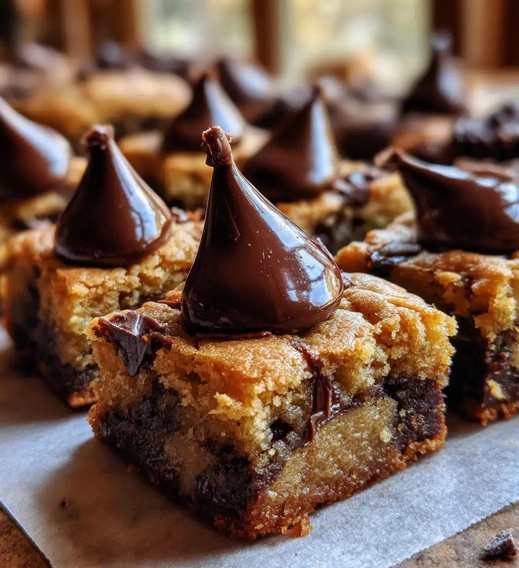 peanut butter blossom bars - detail 1