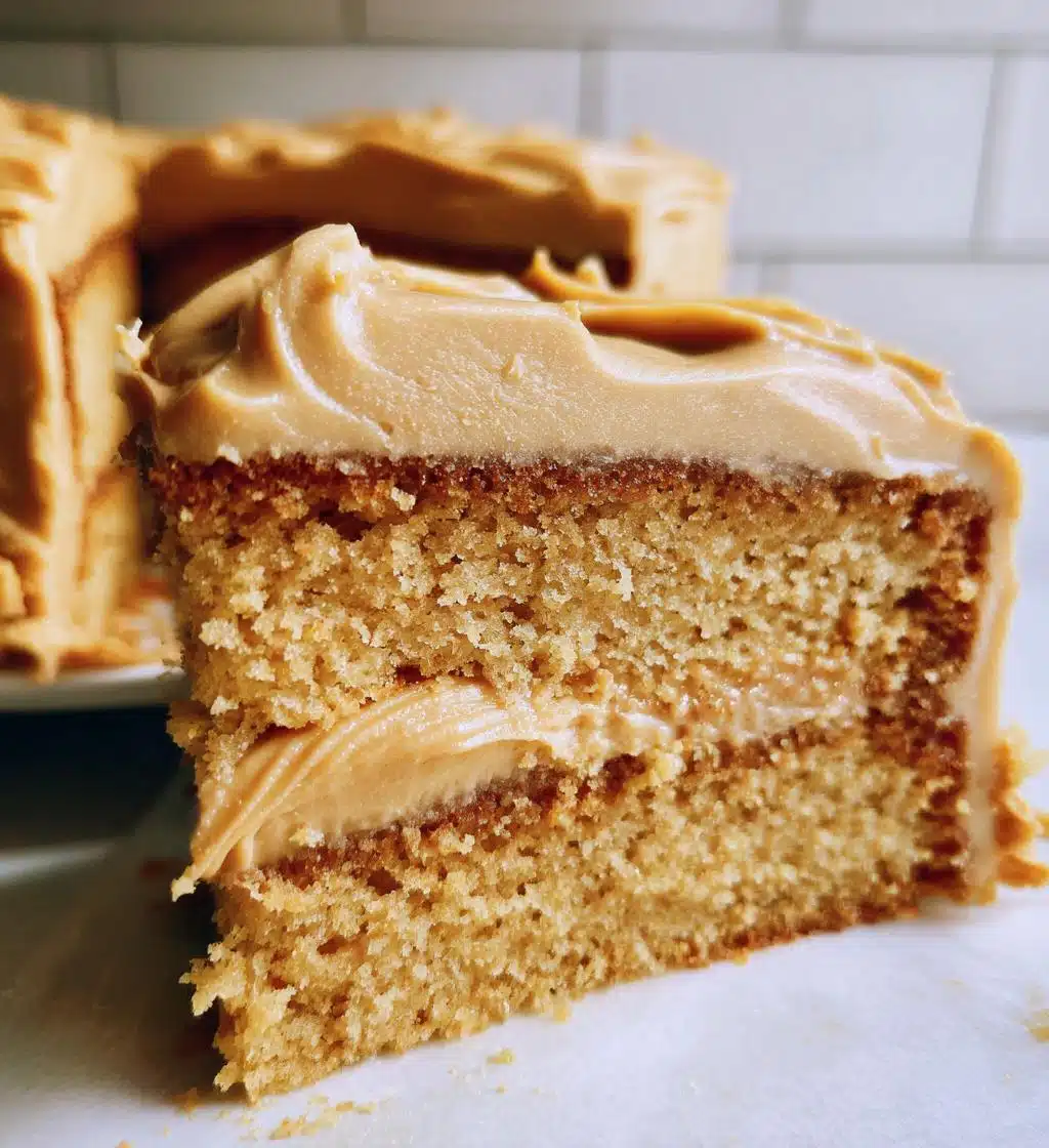 peanut butter cake with peanut butter frosting - detail 1