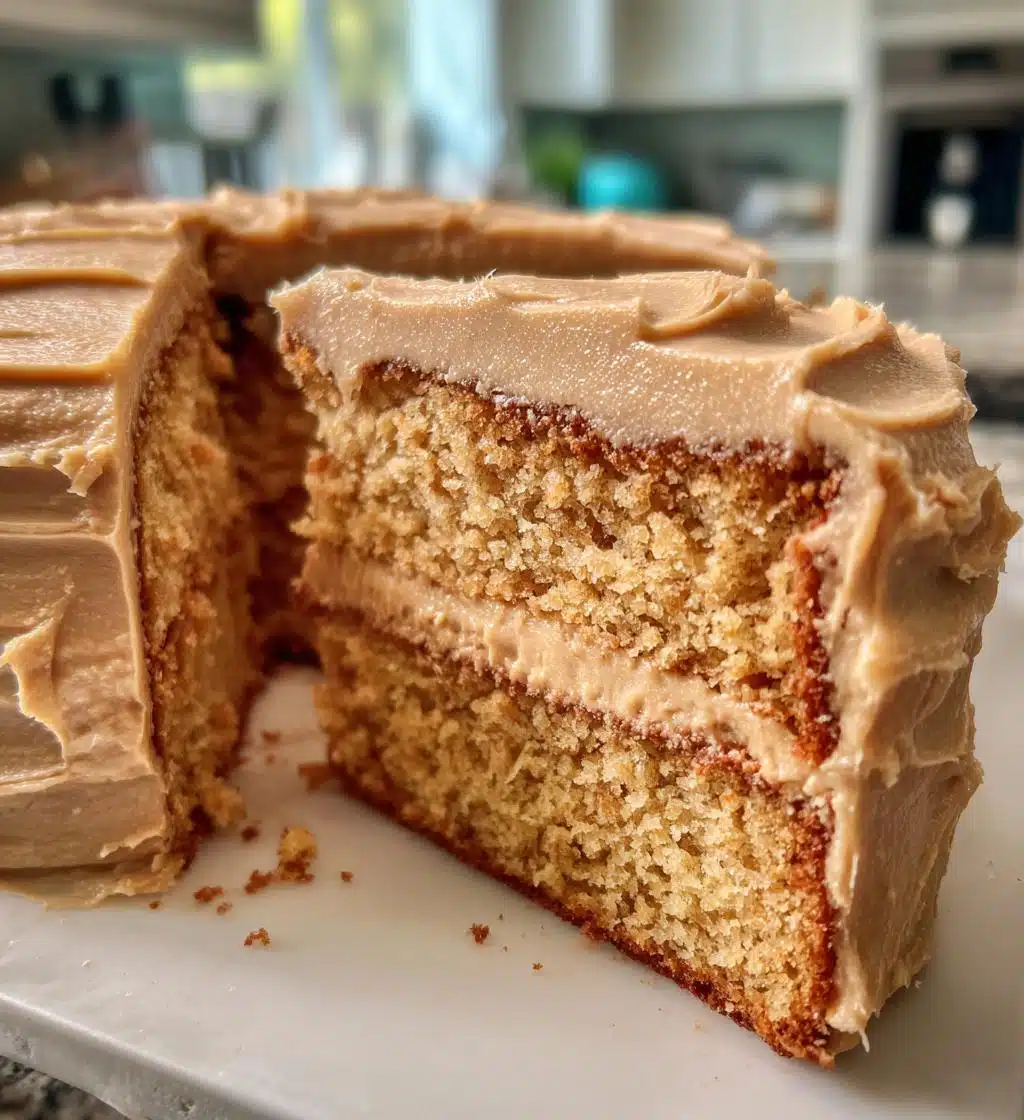 peanut butter cake with peanut butter frosting