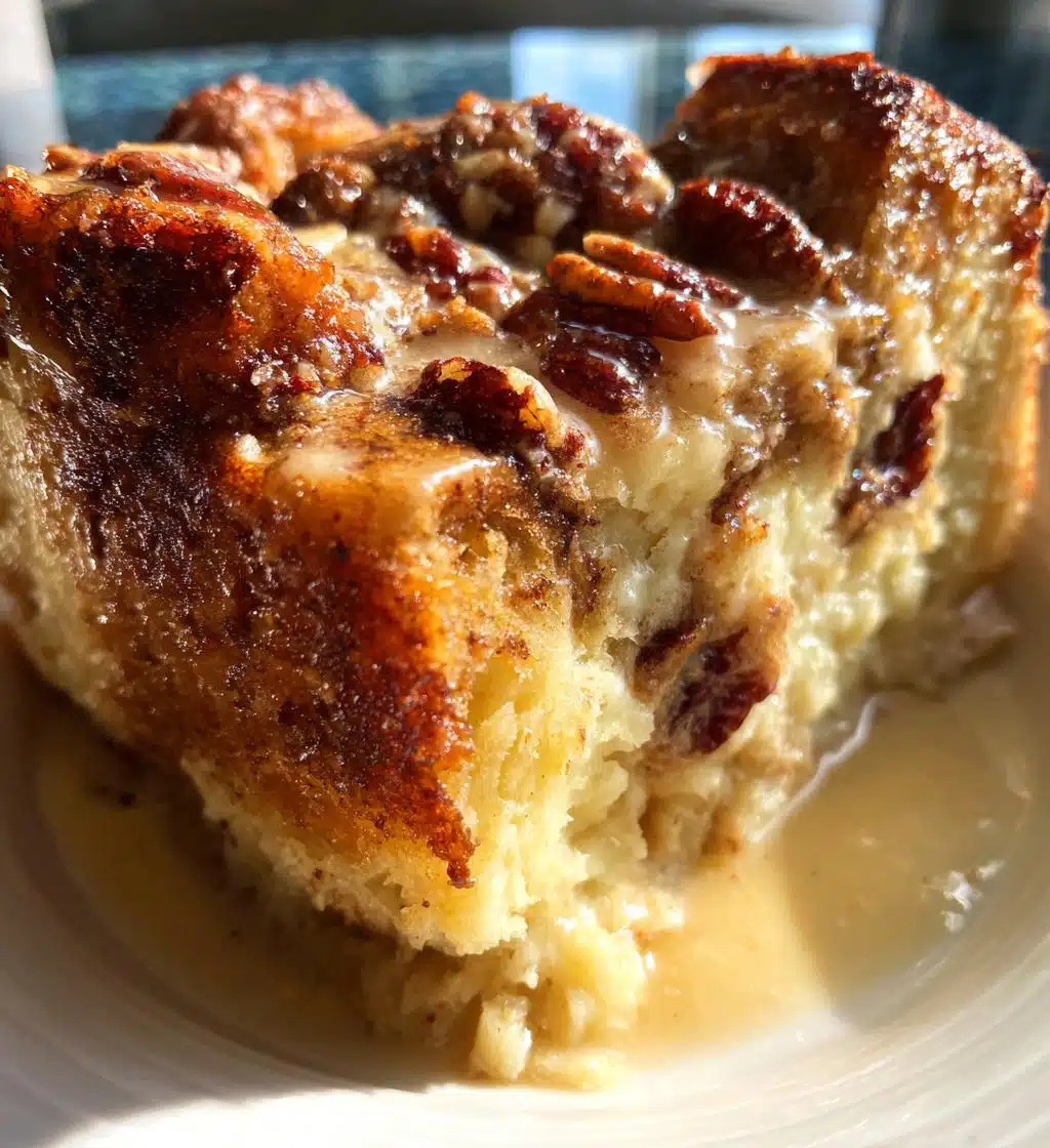 pecan pie bread pudding - detail 1