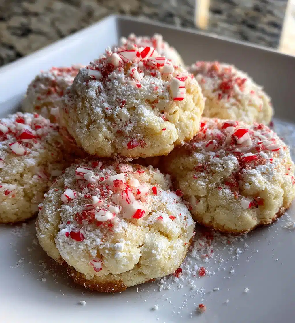 peppermint snowball cookies - detail 1