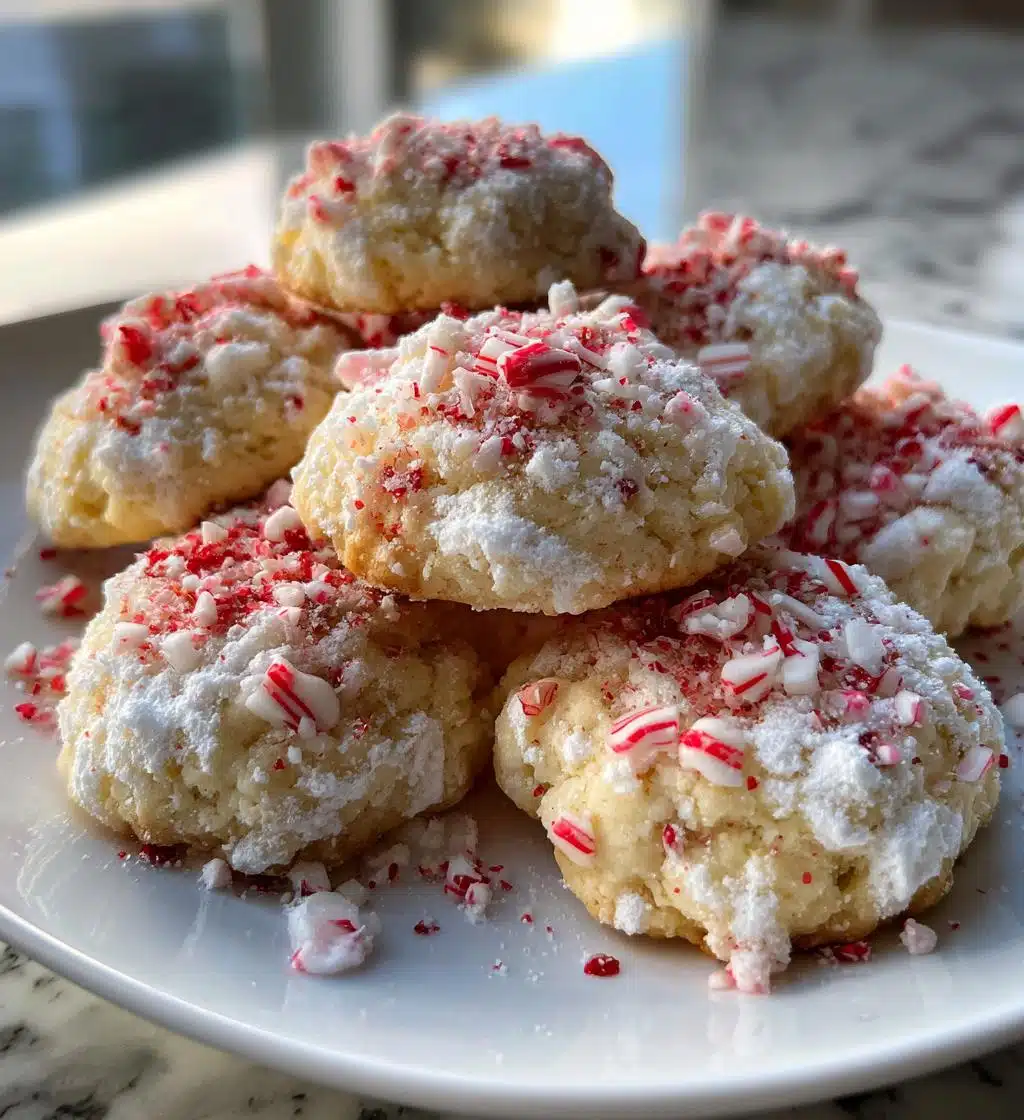 peppermint snowball cookies