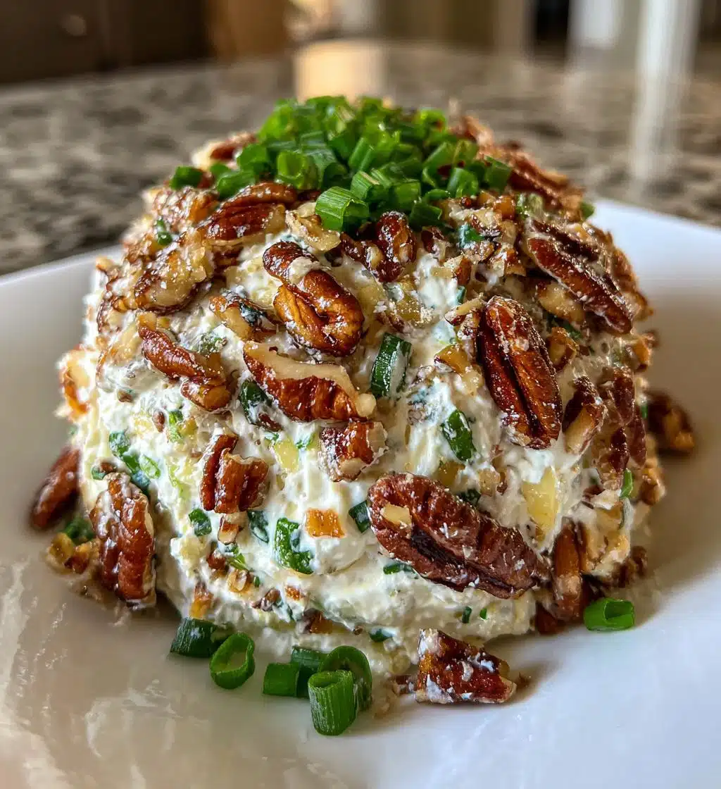 pineapple pecan cheese ball - detail 1