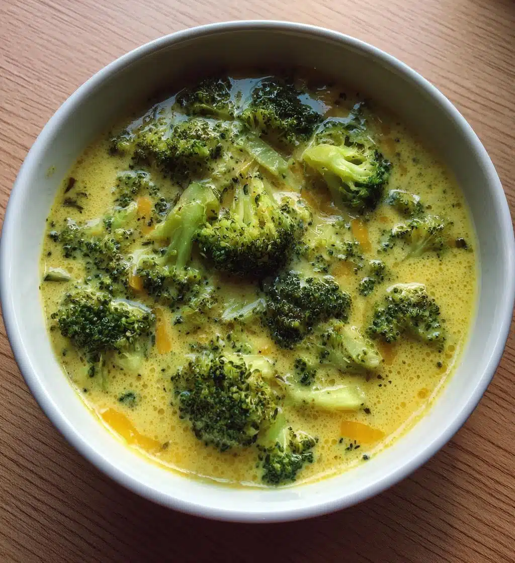 quick and easy broccoli cheddar soup - detail 1