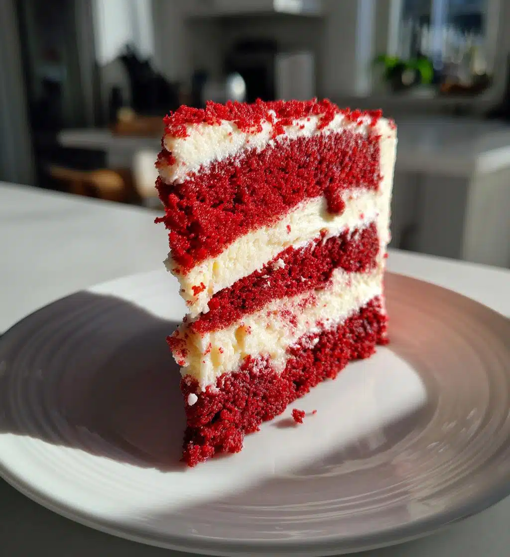 red velvet cheesecake cake - detail 1