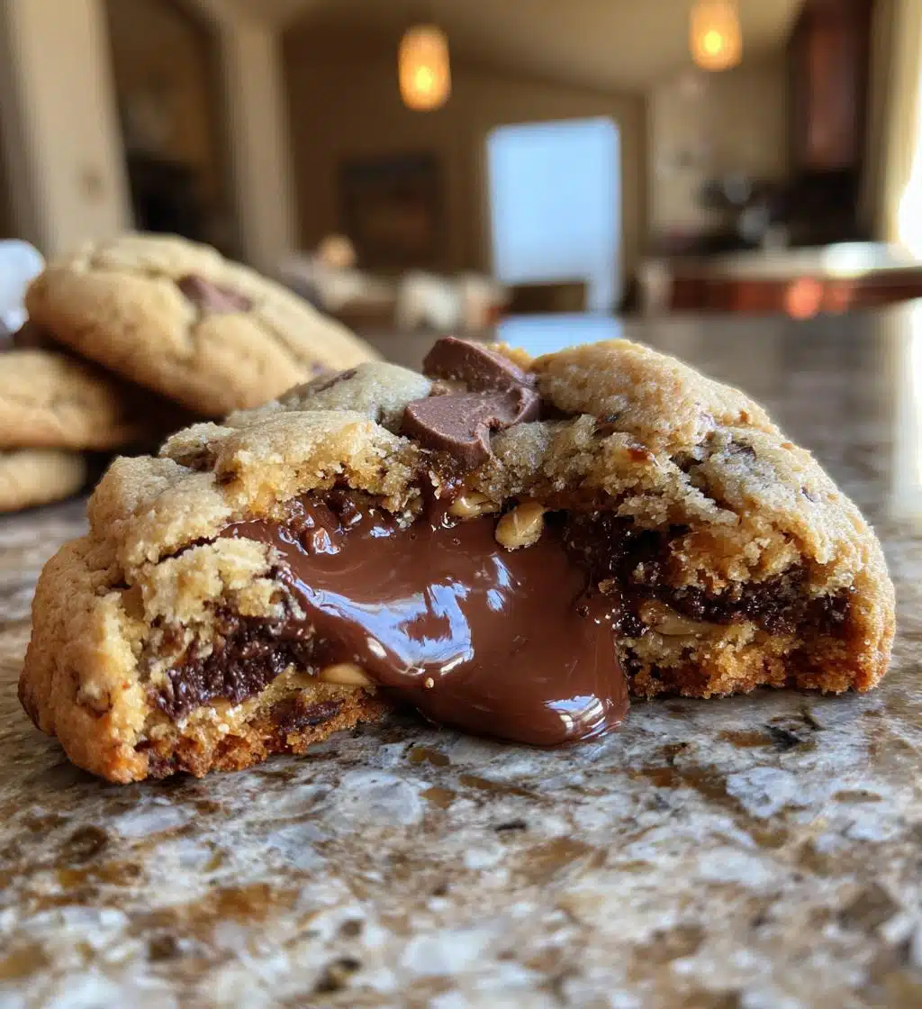 reeses peanut butter cup stuffed cookies - detail 1