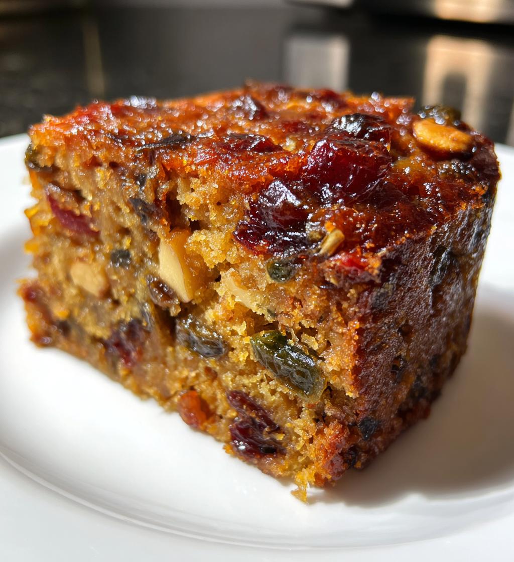 rich moist fruit cake - detail 1