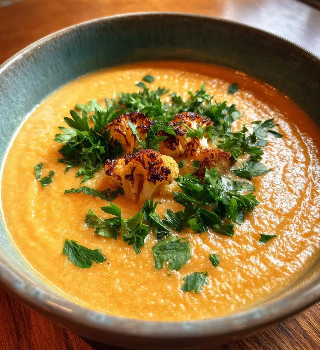 roasted cauliflower soup - detail 1