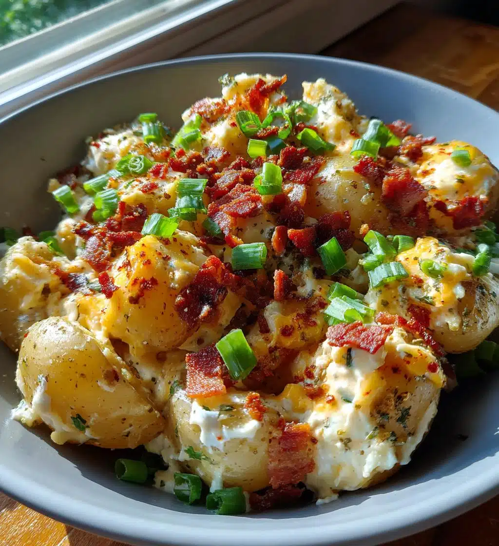 slow cooker cheesy bacon ranch potatoes