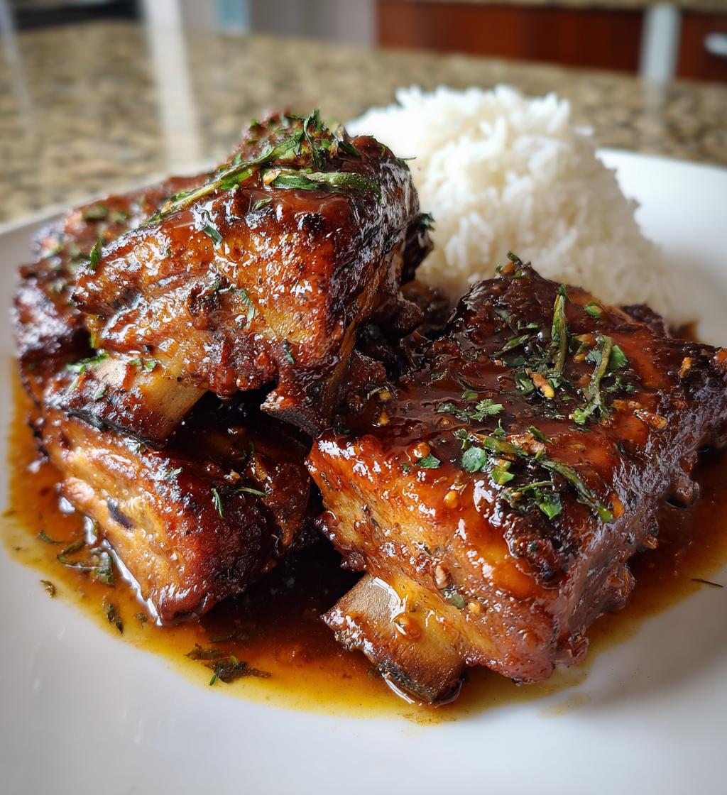 slow cooker hawaiian ribs - detail 1