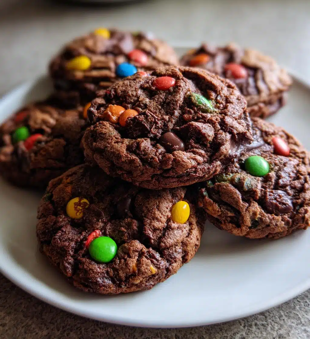 soft batch chocolate mm cookies - detail 1