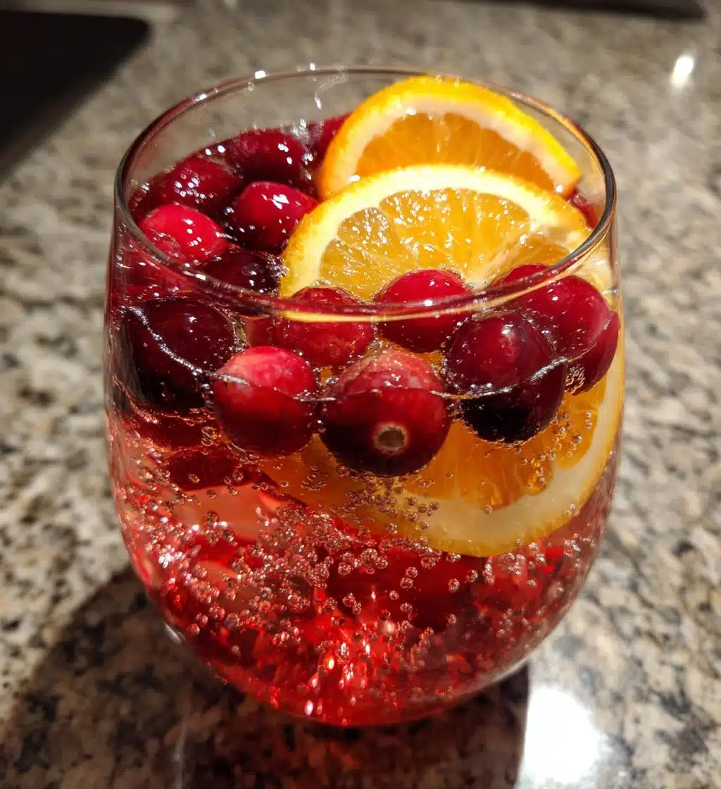 sparkling cranberry orange sangria - detail 1