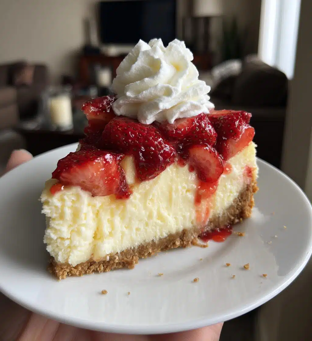 strawberry shortcake cheesecake - detail 1