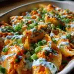 stuffed buffalo chicken shell