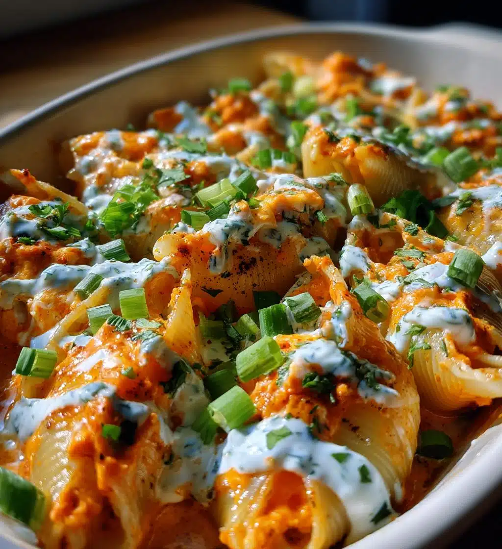 stuffed buffalo chicken shell
