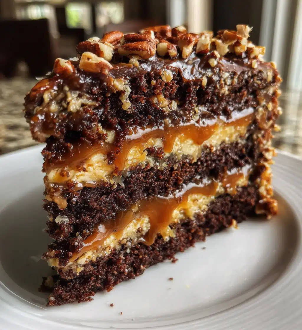turtle caramel cake