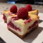white chocolate raspberry cheesecake bars