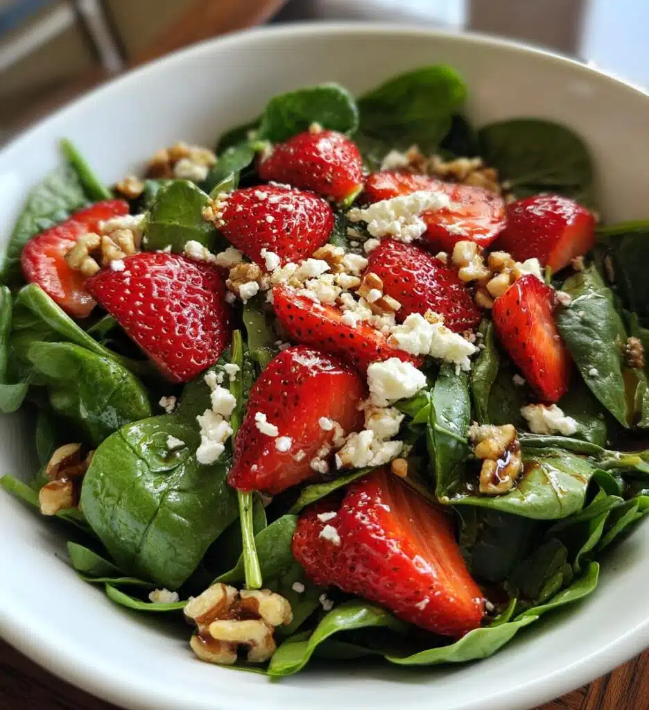15 minute strawberry spinach salad