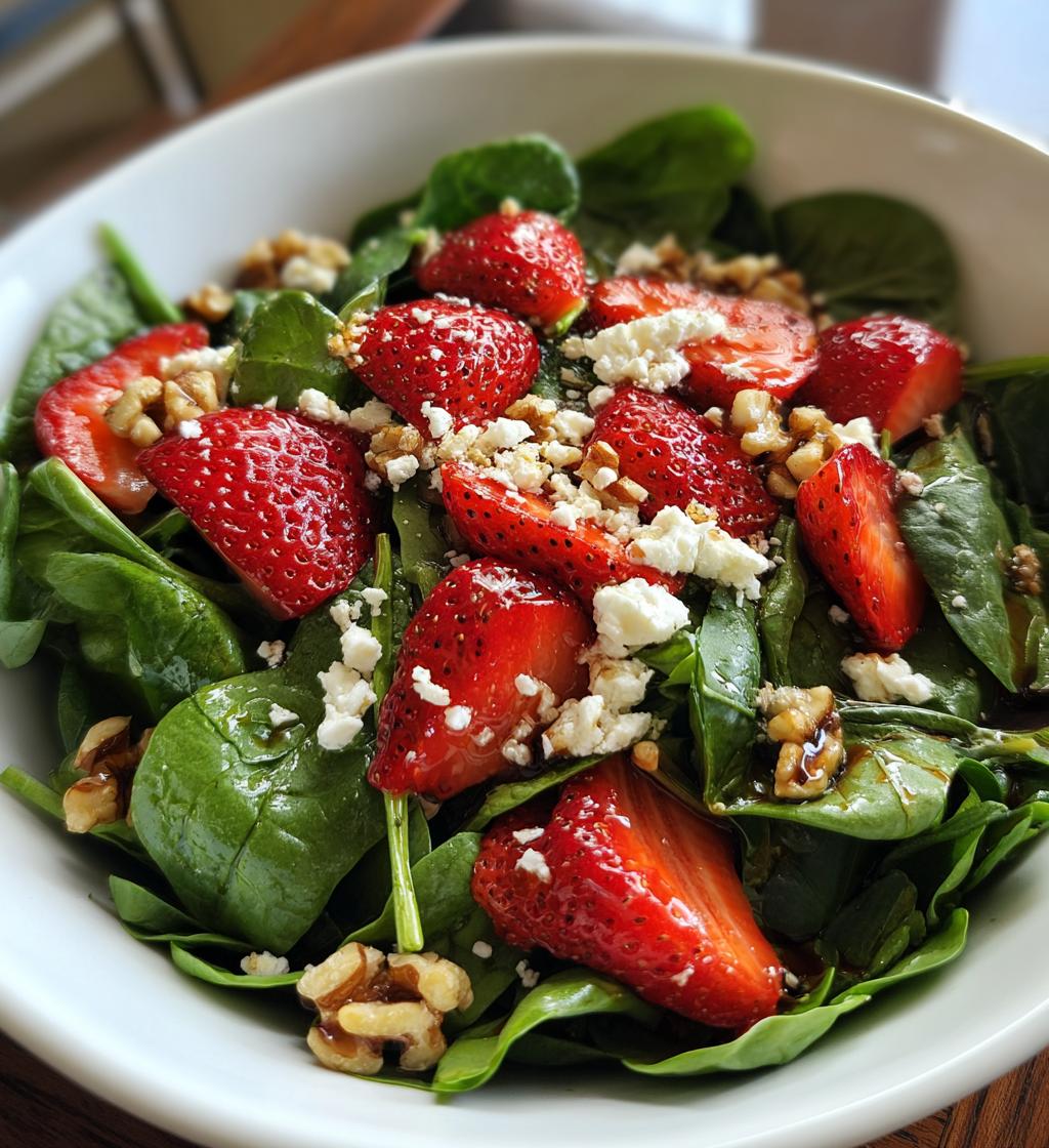 15 minute strawberry spinach salad