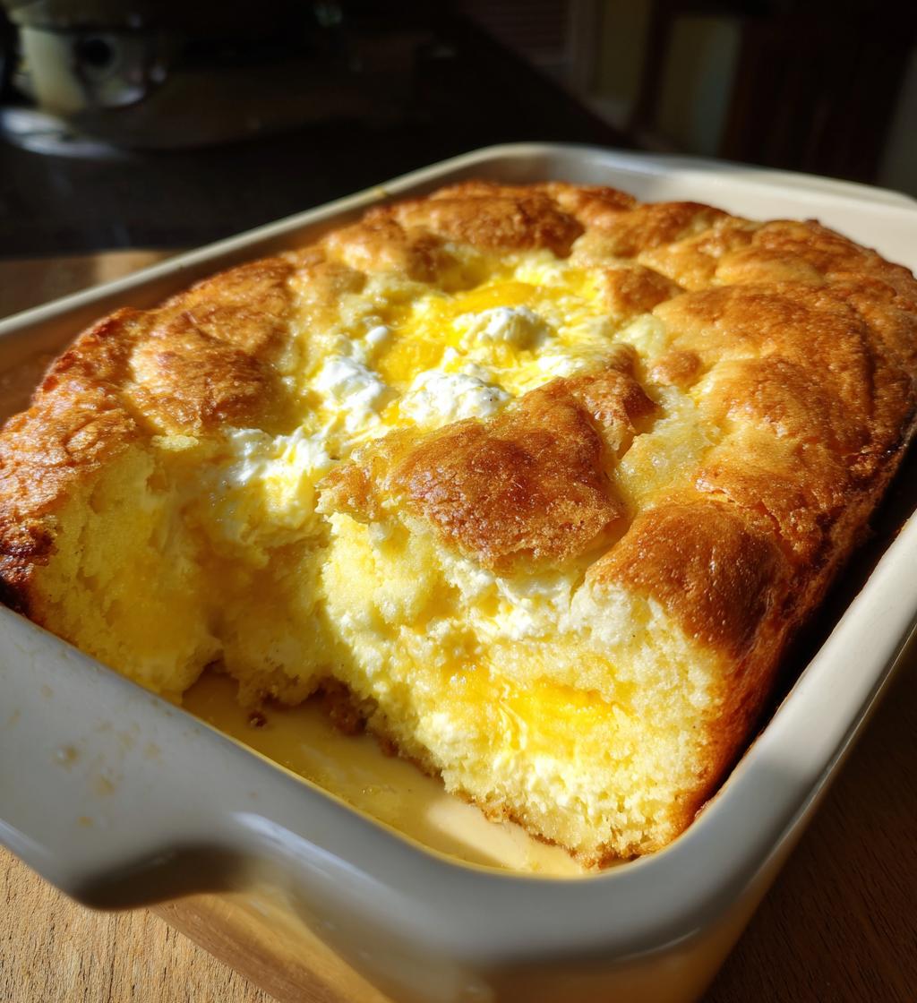 4 ingredient lemon cream cheese dump cake