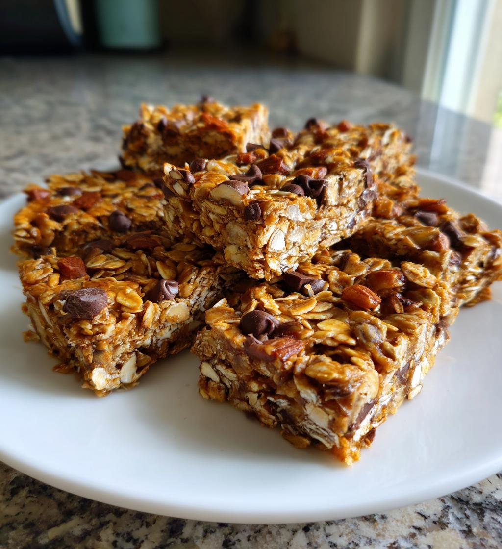 5 ingredient peanut butter granola bars